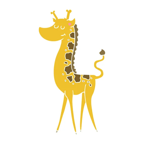纯色风格卡通长颈鹿 — 图库矢量图片