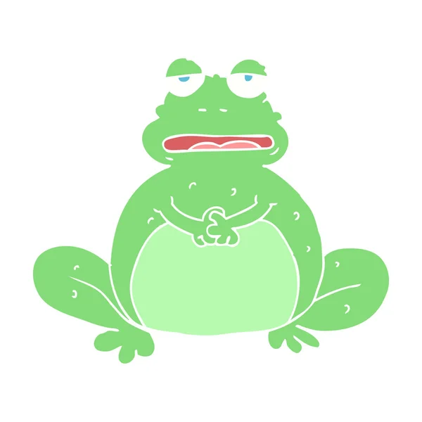 青蛙的平面颜色例证 — 图库矢量图片