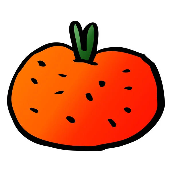 Cartoon Doodle Bio Orange — Stockvektor