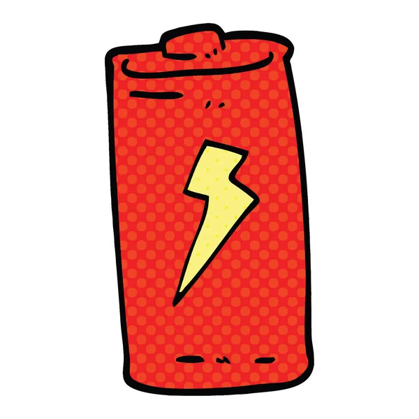 Comic Book Stijl Cartoon Batterij — Stockvector