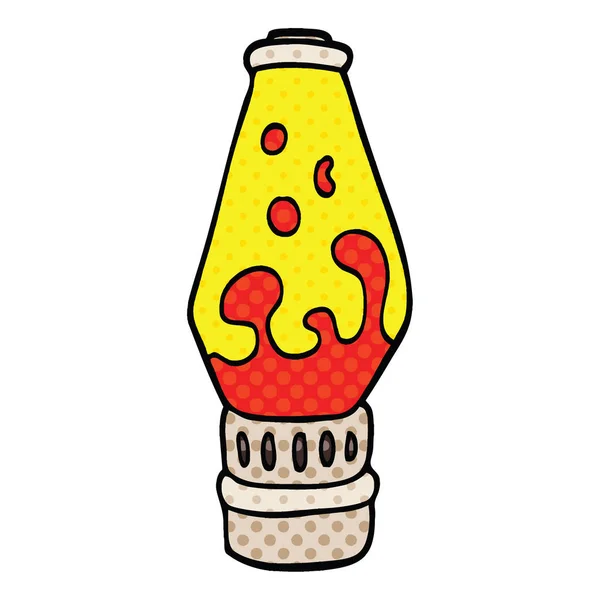 Comic Book Style Cartoon Lava Lamp — Stock Vector