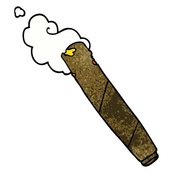 Zeichentrick Doodle Raucht Joint — Stockvektor