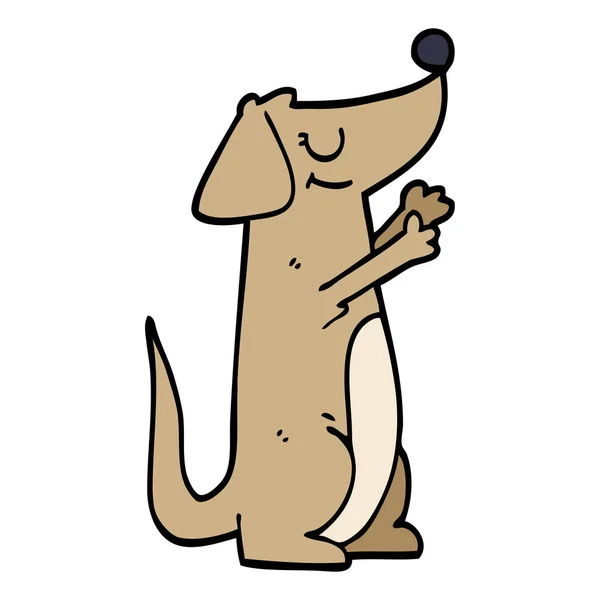 Grappige Cartoon Doodle Hond — Stockvector