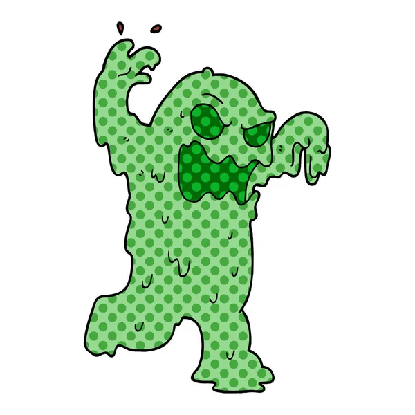 Cartoon Doodle Slime Monster — Stockvector