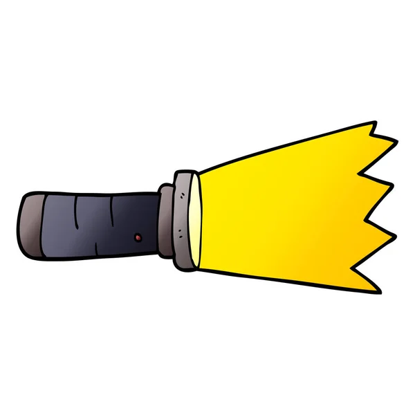 Cartoon Doodle Lit Torch — Stock Vector