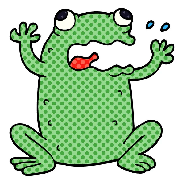 动画片乱画疯狂青蛙 — 图库矢量图片