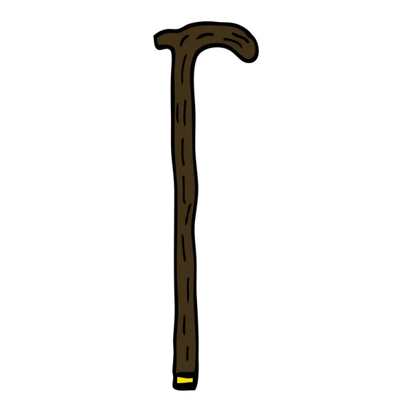 Cartoon Doodle Walking Stick — Stock Vector