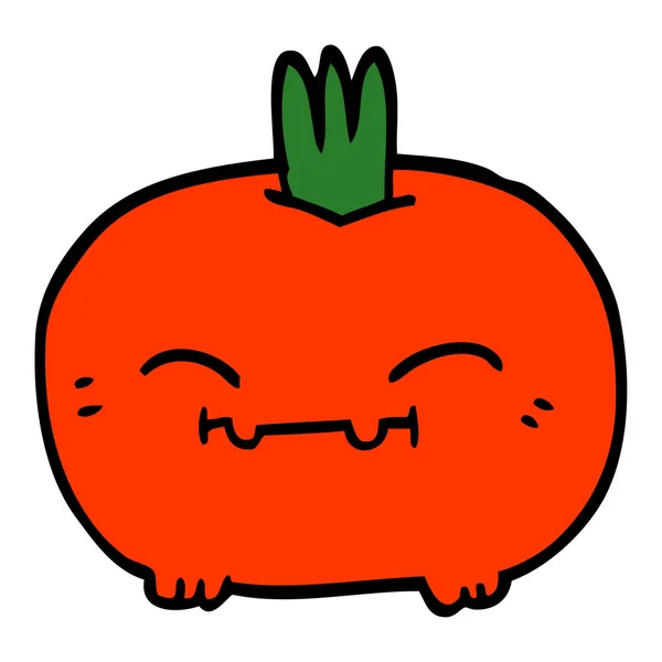 Cartoon Doodle Šťastný Kořenová Zelenina — Stockový vektor
