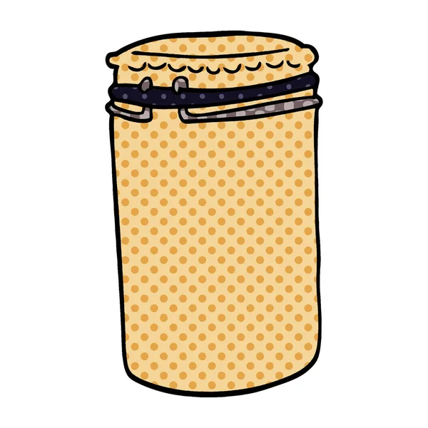 Cartoon Doodle Storage Jar — Stock Vector