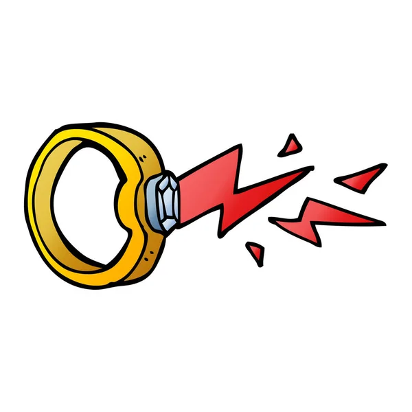 Cartoon Doodle Magische Ring — Stockvector