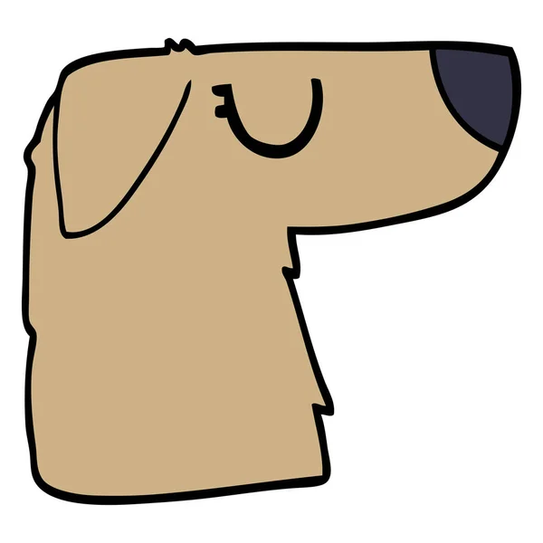 Desenho Animado Doodle Cão Rosto —  Vetores de Stock