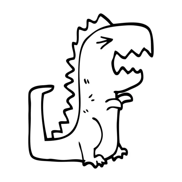 Γραμμικό Σχέδιο Καρτούν Φλοίσβος Rex — Διανυσματικό Αρχείο