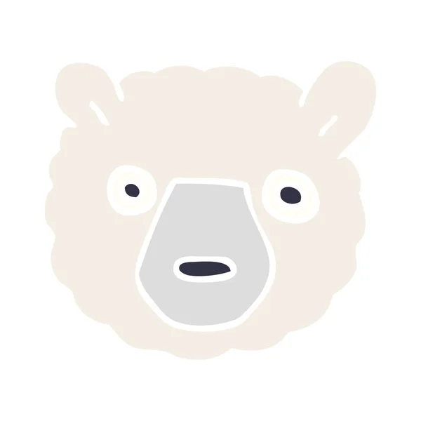 Мультяшний Каракулевий Білий Ведмідь Обличчя — стоковий вектор