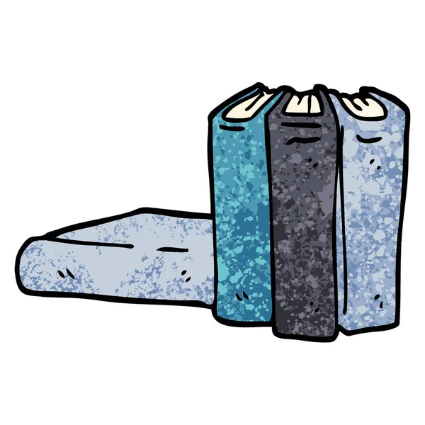 Grunge Textured Illustration Cartoon Books — стоковый вектор