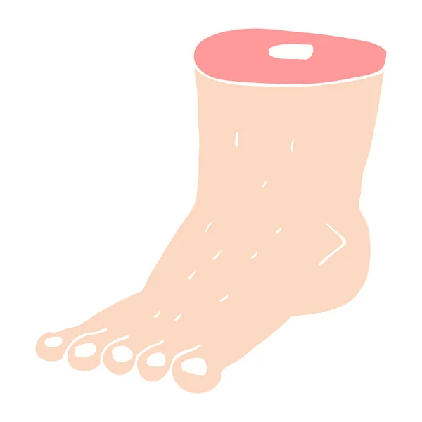 足のフラット カラー イラスト — ストックベクタ