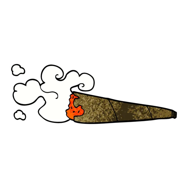 Cartoon Doodle Smoking Joint — Stock Vector