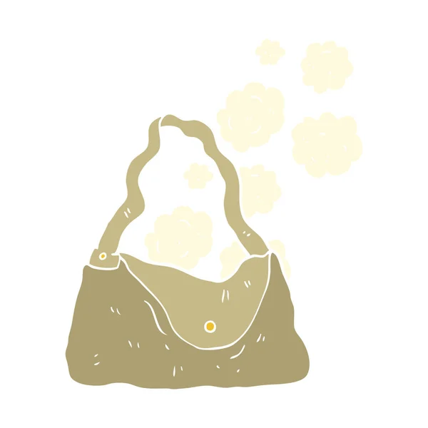 Flachfarbige Abbildung Der Handtasche — Stockvektor