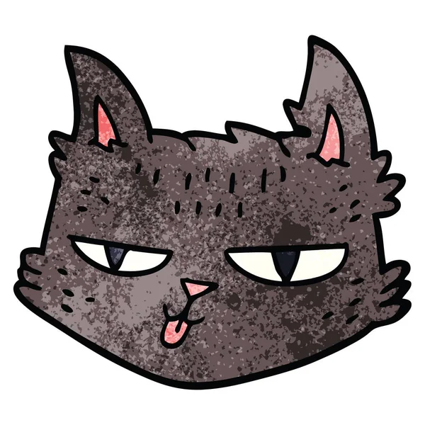 Funny Cartoon Doodle Cat — Stockový vektor