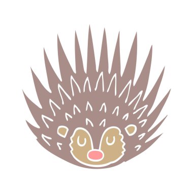 çizgi film doodle dikenli kirpi