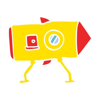 çizgi film doodle açılış uzay gemisi