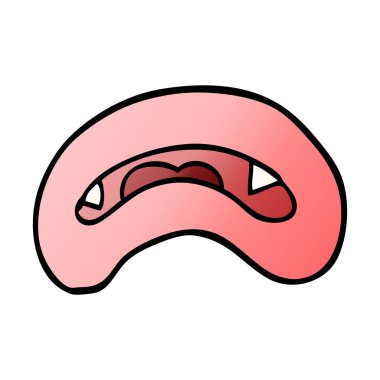 çizgi film doodle vampir ağız