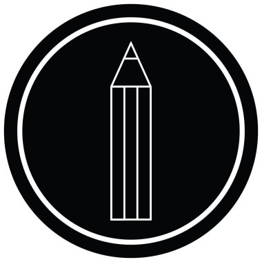 kalem vektör çizim dairesel simgesi