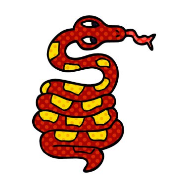 çizgi film doodle Yılan illüstrasyon