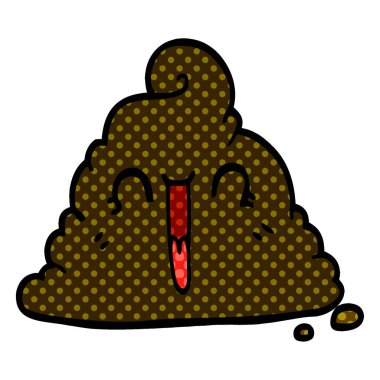 çizgi film doodle kaka beyaz arka plan üzerinde