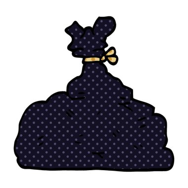 çizgi film doodle çöp torbası