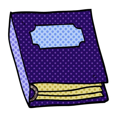 çizgi film doodle mor kitap