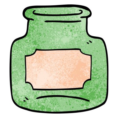 çizgi film doodle boş kavanoz