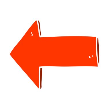 düz renk stil karikatür oku