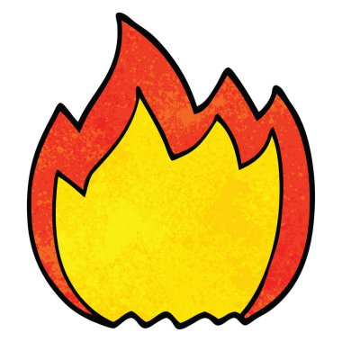 çizgi film doodle açık alev