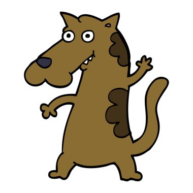 karikatür doodle köpek beyaz