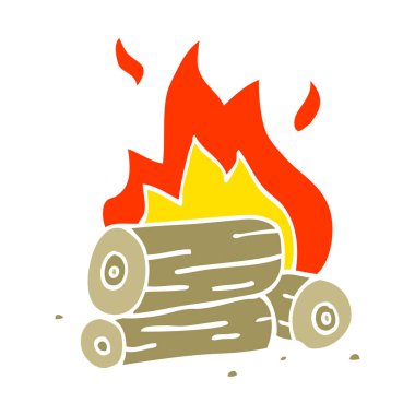 çizgi film doodle yanan günlükleri