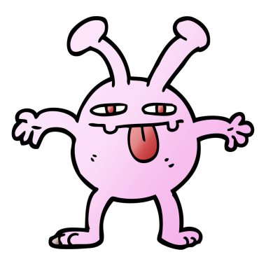 vektör degrade illüstrasyon karikatür canavar