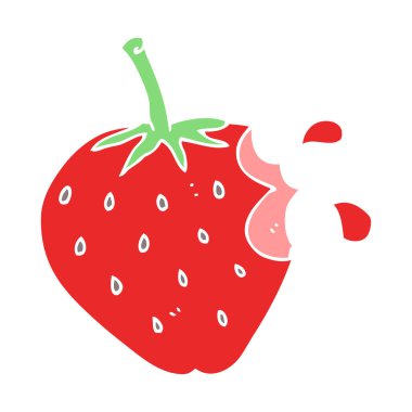 çilek düz renkli çizimi