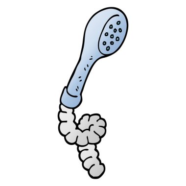 degrade illüstrasyon karikatür duş başlığı vektör