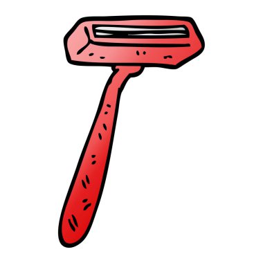 vektör degrade illüstrasyon karikatür tek jilet