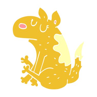 çizgi film doodle köpek oturma