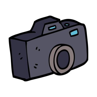 el çizilmiş doodle tarzı çizgi film kamera