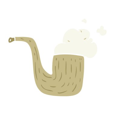 düz renk tarzı çizgi film boru