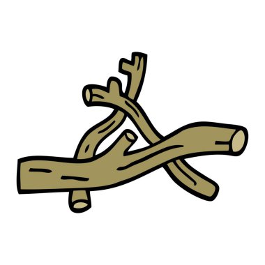 çizgi film doodle twigs yığını