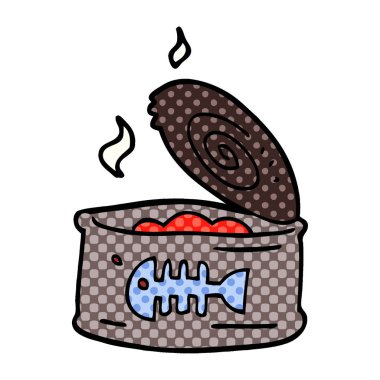 çizgi film doodle ton balığı konservesi