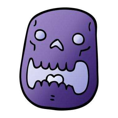 çizgi film doodle Cadılar Bayramı kafatası