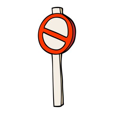 çizilmiş doodle tarzı çizgi film uyarı işareti el