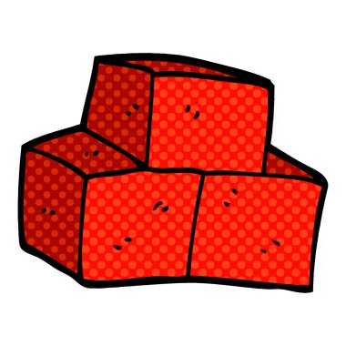 çizgi film yığılmış doodle tuğla
