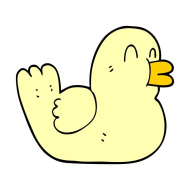 çizgi film doodle mutlu ördek