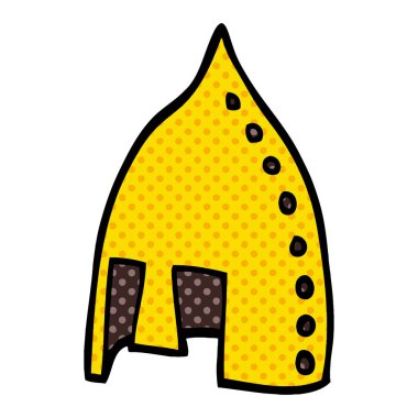 çizgi film doodle viking kask