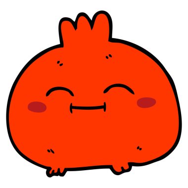 çizgi film doodle mutlu kök sebze